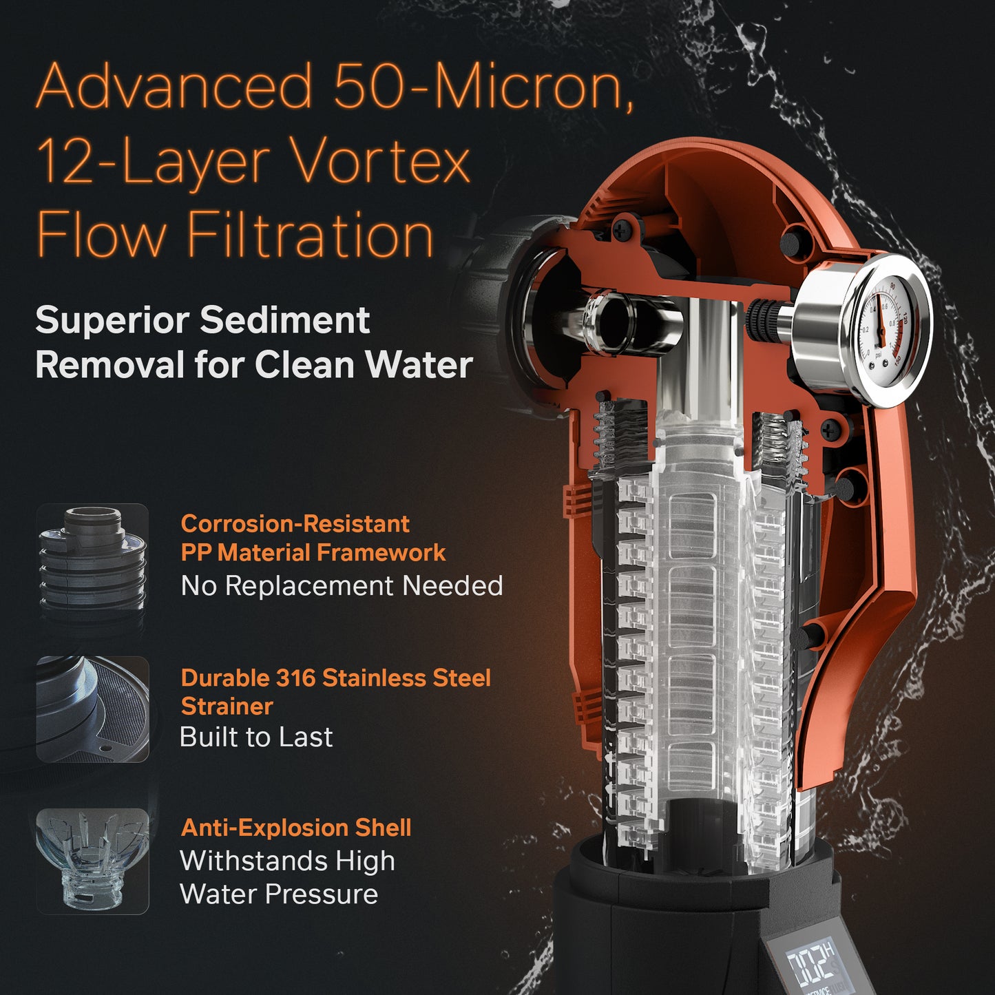 Watelo Spin-Down Water Pre-Filter PF-50